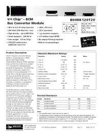 Datasheet B048A120M20 manufacturer Vicor