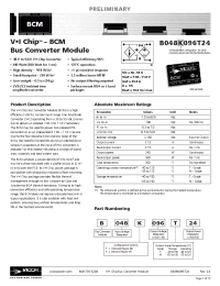 Datasheet B048F096M24 manufacturer Vicor