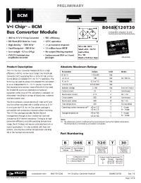 Datasheet B048F120M30 manufacturer Vicor
