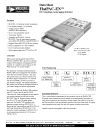 Datasheet FL3.3-50150 производства Vicor
