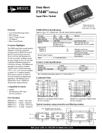 Datasheet FM4812C12 производства Vicor
