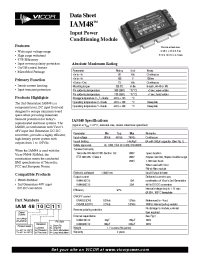 Datasheet IAM4810C21 manufacturer Vicor