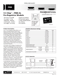 Datasheet P048K048M24AL manufacturer Vicor