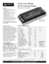 Datasheet V300A5H400A производства Vicor