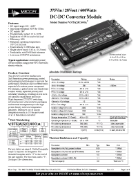 Datasheet V375A28C600A производства Vicor
