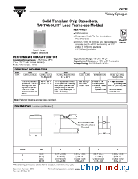 Datasheet 292D105X0016R2 manufacturer Vishay