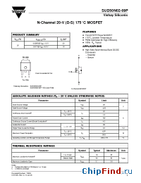 Datasheet 50N02-09 производства Vishay
