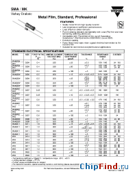 Datasheet SMA020450 124R 1% производства Vishay