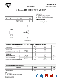 Datasheet SUM45N25-58 manufacturer Vishay