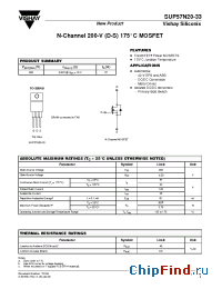 Datasheet SUP57N20-33 manufacturer Vishay