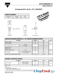 Datasheet SUP60N06-18 manufacturer Vishay