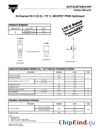 Datasheet SUP70N03-09P manufacturer Vishay