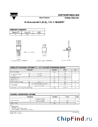 Datasheet SUP75N05-06A manufacturer Vishay