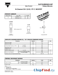 Datasheet SUP85N03-04P manufacturer Vishay