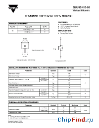 Datasheet SUU15N15-95 manufacturer Vishay