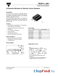 Datasheet TSOP1156SK1 manufacturer Vishay