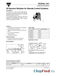 Datasheet TSOP2240YA1 manufacturer Vishay