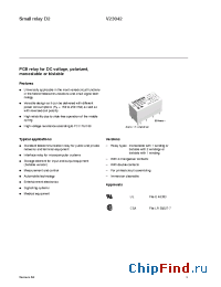 Datasheet V23042-A2001-B101 manufacturer Vishay