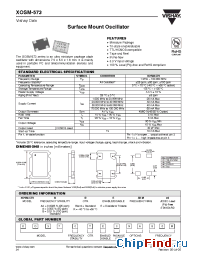 Datasheet XOSM-573BRE50ME4 производства Vishay