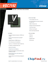 Datasheet VSC7192 производства Vitesse