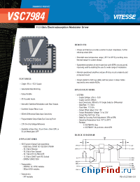 Datasheet VSC7984 производства Vitesse