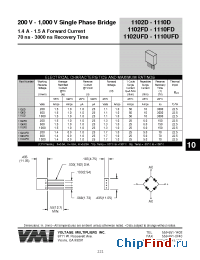 Datasheet 1106D manufacturer Voltage Multipliers