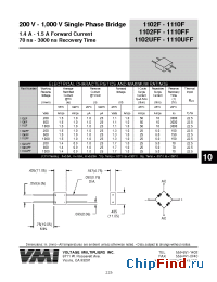 Datasheet 1106UFF manufacturer Voltage Multipliers