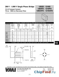 Datasheet 1202FD manufacturer Voltage Multipliers
