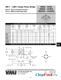 Datasheet 1506UFA manufacturer Voltage Multipliers