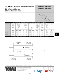 Datasheet FP150S manufacturer Voltage Multipliers