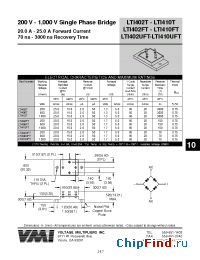 Datasheet LTI402UFT производства Voltage Multipliers