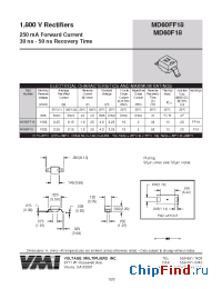 Datasheet MD60F18 manufacturer Voltage Multipliers