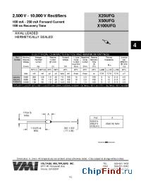 Datasheet X25UFG manufacturer Voltage Multipliers
