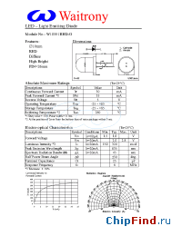Datasheet W10351RHD-O manufacturer Waitrony