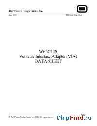 Datasheet W65C22S-4 производства WDC