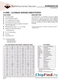 Datasheet W3DG6463V10D2-X manufacturer WEDC