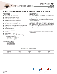 Datasheet W3EG72128S262AD4-XG производства WEDC