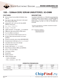 Datasheet W3HG128M64EEU-D4 производства WEDC