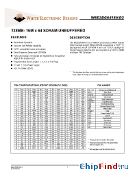 Datasheet WED3DG6418V производства WEDC