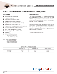 Datasheet WV3EG265M64EFSU-D4 производства WEDC