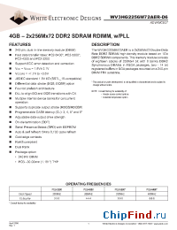 Datasheet WV3HG2256M72AER-D6 производства WEDC