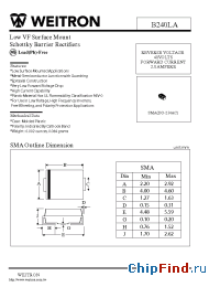 Datasheet B240LA manufacturer Weitron