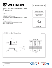 Datasheet SD103CW manufacturer Weitron