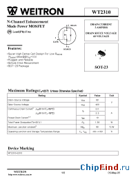 Datasheet WT2310 производства Weitron