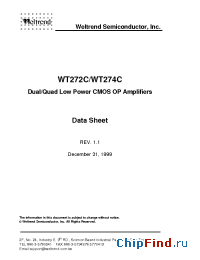 Datasheet WT274C-N140 производства Weltrend