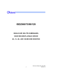 Datasheet ISD25120 производства Winbond