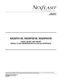 Datasheet NX25F011B-3V производства Winbond