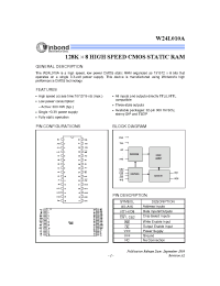 Datasheet W24L010 manufacturer Winbond