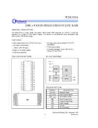 Datasheet W24L010A-10 manufacturer Winbond