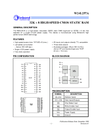 Datasheet W24L257 manufacturer Winbond